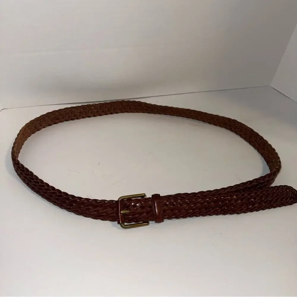VINTAGE COACH leather braided classic work wear belt 40